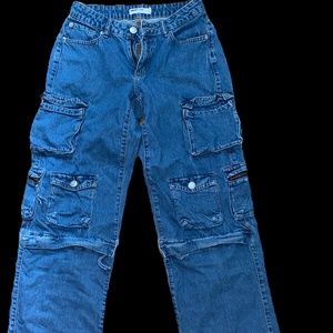 denim garage cargo pants